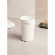 STC 일본제 Bath o. 롱 양치컵 욕실 양치용 컵 다용도 세면 양치컵, 화이트_활자(Bath O. CLEAN & FRESH)