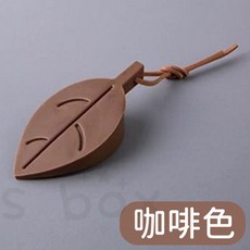 創意矽膠鑰匙造型門擋 樹葉造型 兒童防夾手 加厚 1個 咖啡色 KG560, 葉子門擋, 咖啡色 KG560