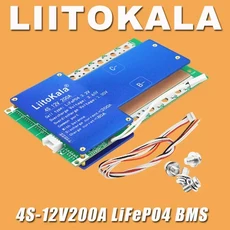 LiitoKala BMS LiFePo4 4S 12V 100A/150A/200A/300A 리튬 철 인산염 배터리 보호 회로 기판(균형 충전 포함, 01 China Mainland, 04 4S-12V200A-BMS