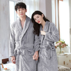 겨울 가운 포근한 웨어 극세사 커플 목욕 가운 따뜻한 호텔 남성 파자마 잠옷