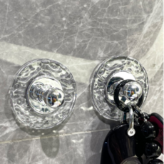 본잇 이쁜 부착식 후크걸이, 원형투명4개, 1세트