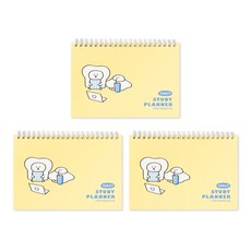 인디고 토스티 스터디플래너 (4개월용), 3개, 밀키옐로우
