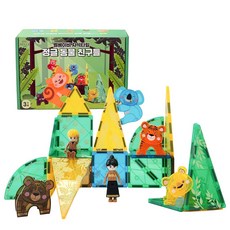 벨베이비 공룡 동물 자석 블럭 타일 56p, 정글 동물, 1개