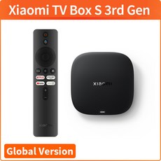 글로벌 버전 샤오미 MI TV BOX S 3RD GEN 4K UHD 블루투스 5.2 WIFI6 2GB 32GB 구글 TV 구글 어시스턴트 스마트 미디어 컨트롤, [04] Mi Box S 3rd Gen, 1개