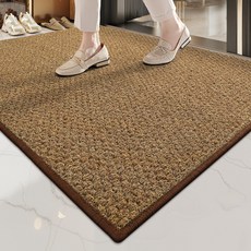 DEXI 1개 바닥 출입구 발판 매트 웰컴 현관 미끄럼방지 발매트 매트 미끄럼방지 세탁 가능 단색 직사각형 손세탁 전용 기계제작 입구 매트 실내외 사용, Brown