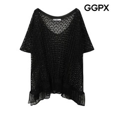 GGPX 지지피엑스 V넥 짜임 시스루 니트 GQ5KP029F