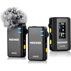 NEEWER CM28 (1 RX + 2 TX 충전 Case) 무선 Lavalier 마이크 Smart 노이즈 Cancelling 48KHz/16Bit 9 Hrs Uncompres