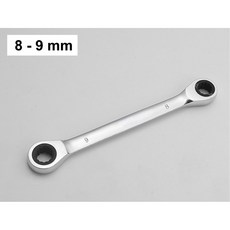 개 조각 두 배 머리 반지 래칫 렌치 크롬 바나듐 강철 스패너 세트 자동 수리 도구, 8 9mm