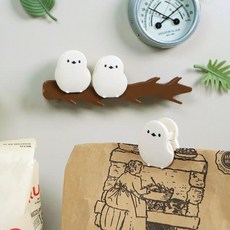 가지에 앉아 있는 귀여운 뱁세 집게 3pcs, 단품