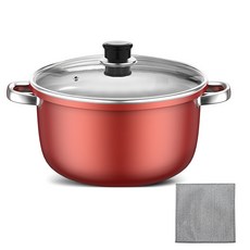 Siemzon 냄비 논스틱 가정용 양수냄비 찌개 인덕션 전용+은사 수세미, 버건디, 1개, 26cm
