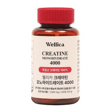 웰리카 프리미엄 크레아틴 모노하이드레이트 4000, 1개, 120정