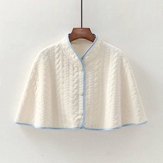 시린어깨 수면망토 수유 워머 방한 방풍 보온 케이프, 1370 파란 살구