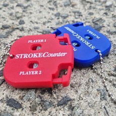 키링 스타일 골프 스코어 타수 계수기 2륜 카운터기, 1개, 블루