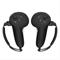 Oculus Quest 3 VR Protective Cover VR 터치 컨트롤러 실리콘 스트랩 핸들 그립 VR 액세서리 블랙, 검은색
