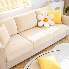 소파 시트 커버 1. 반려동물 보호 이동식 쿠션 플리스, 특대 M 65-85cm 85-135cm, 플러피 베이지, 1개
