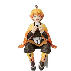 귀멸의 칼날 자동차 피규어 차량 대쉬보드 네비 모니터 장식 귀여운 캐릭터 꾸미기 용품, 아가츠마 젠이츠, 1개