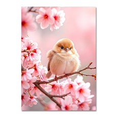 봄 그림 액자 거실 침실 주방 현관 벽꾸미기 소품 식당 카페 개업선물 액자, 봄을알리는참새2