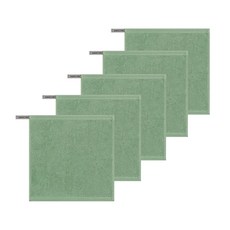 송월타월 30수 비비드 고리 손수건30, 5개, 그린