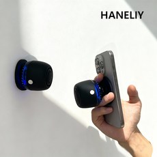 HANELIY 미니 블루투스 스피커 맥세이프 휴대용 무선 캠핑 방수 RGB 무드등 접이식 거치대 스피커 TWS 연결 6in1, 블랙