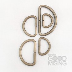 부라더 미싱 d링 고리장식 가방만들기 부자재 모음 브라더, 2개, 1. D링/흑니켈/40mm