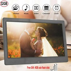 LED 백라이트 HD 12800x800 디지털 포토 프레임 전자 앨범 그림 음악 영화 전체 기능 10 인치 스크린, black 2_AU 플러그