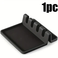 올스토어 실리콘 식기 건조 주방기구 랙 레스트 홀더 포크 주걱 다기능 선반 주최자 미끄럼 방지 보관 패드