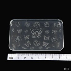 模具 diy粘土古風浮雕硅膠模具 樹脂粘土軟陶美甲透明浮雕蕾絲硅膠模具, 1個, PC-63