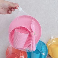 이케아 칼라스 뉴컬러 유아 식기 4종 세트 어린이집 답례품 구디백 생일, 1세트, 그릇+접시+컵+식기도구3종, 핑크