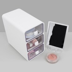 올영라이프 3단 미니소품함 데스크오거나이저, 곰돌이 손잡이