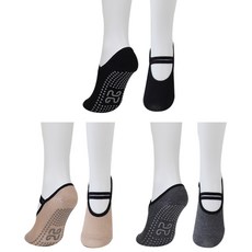 HOSKUS 皮拉提斯襪子防滑線條襪 混合色 3雙