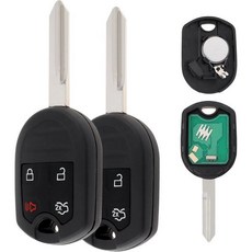 2개 차량 열쇠 원격키리스 엔트리 교체용 CWTWB1U793 포드 익스플로러 머스탱 엣지 이스케이프 익스페디션 플렉스 토러스 퓨전 포커스 머큐리 링컨 4D63 80비트 칩 31, 2