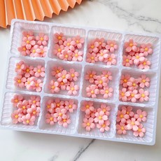 분홍 벚꽃 모양 플라워 초콜릿 케이크 디저트 데코 장식 108개입, 옵션 10