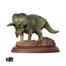 M.M小舖 BANDAI 轉蛋 扭蛋 生物大圖鑑展示模型 恐龍P1 暴龍 三角龍 模型 圖鑑 全4款, 1個, B款/三角龍2I671