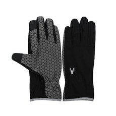 體溫魔術師 反光職人止滑觸控手套 防風保暖 高彈貼合 安全反光 騎車通勤戶外必備, 黑, 1個