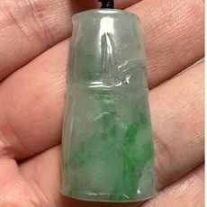 天然A貨翡翠竹節吊墜 節節高升 保平安 翡翠玉墜