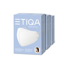 에티카 에어웨이 라운드 베이직 에이 KF80 백색 중형 총 30매, 에티카 KF80 백색중형 3박스