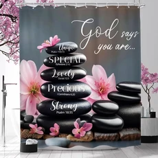 추상 스테인드 글라스 샤워 커튼 청록색 아치형 창문 판타지 성 고급스러운 우아한 앤틱 옴브레 아트 욕실, 05 150x180CM, 01 ZQ-250828324