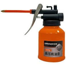 GREENER 高壓金屬機油壺 250ml 家用滴壺 手動加油壺 長嘴齒輪加註器 機油槍, 1個