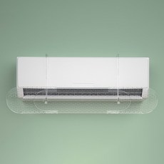무접착식 에어홀 무풍형 에어컨 바람막이, 투명