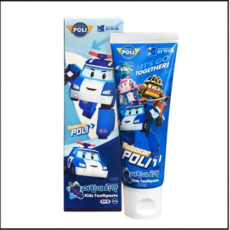 波力POLI 立體兒童牙刷/牙膏(3歲以上), 1個, 波力-葡萄牙膏80g