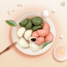 쫄깃달콤 굳지않는 반달송편 바람떡 앙꼬송편 800g(냉동) 맛있는떡 간식떡, 800g, 2세트