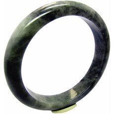 【小樂珠寶】翡翠手鐲 芝麻灰淺烏雞 天然A貨玉鐲 (手圍18.1號 內徑58.3mm V718)