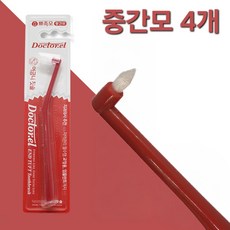 닥터이엘 강도별 칼라 어금니 칫솔 중간모 4개, 1개입