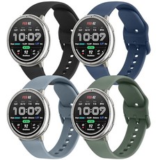 AK Amazfit Active 2 / Active Watch Band 여성용 남성용 Amazfit GTS 4 3 2 2e/GTS 4 2 Mini/GTR mini/Bip 3/, 블랙/블루 그레이/네이비 블루/아보카도 그린