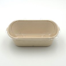 펄프용기 타원형 1000ml BH004, 1개, 100세트