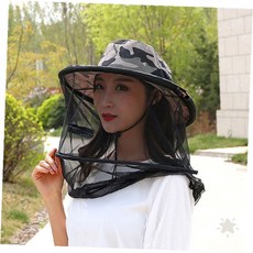 야외 활동 얼굴 보호 망사 모자 벌초 작업 낚시 등산 햇빛 차단 통풍 썬캡, 1개