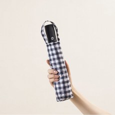 JAJU 자주 체크 선염 3단 완전 자동 우산_네이비 767391