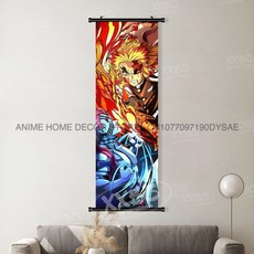 귀멸의칼날 아크릴스탠드 귀칼 장식 애니메이션 영화 캐릭터 포스터 홈 데코 벽걸이 그림 스크롤 귀멸의 칼날, [00] 25x75cm(10x30inch), [07] gmzr33-34