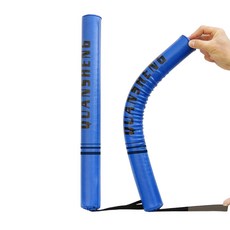 拳擊躲閃訓練器，散打搏擊泡沫靶子，手靶棒靶，拳擊訓練反應棒，跆拳道訓練反應棒，軟棍靶，幼兒管教棍，多功能訓練器材, 軟式-棍靶50cm(藍色),兩只, 1個