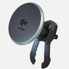 ninda Qi2 15W MagSafe 車載磁吸充電支架，無線充電，360度旋轉，智能溫控，NCC BSMI認證, Qi2認證 15W Magsafe 萬用車用無線充電器 QX150 車架 無線充電車架, QX150